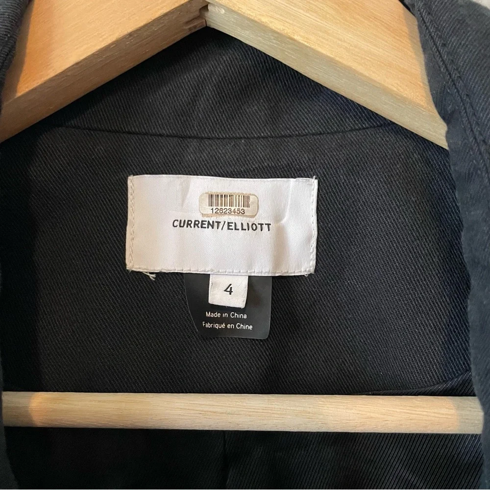 Current/Elliot The Captain Double Breasted Black Peacoat